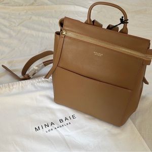 Mina Baie Harper Mini Backpack Tan